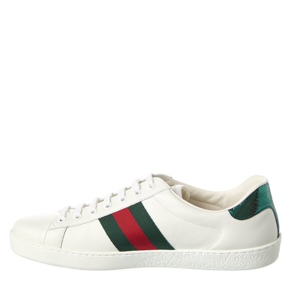 Gucci Ace Embroidered Snake Leather Sneaker - Picture 3 of 4